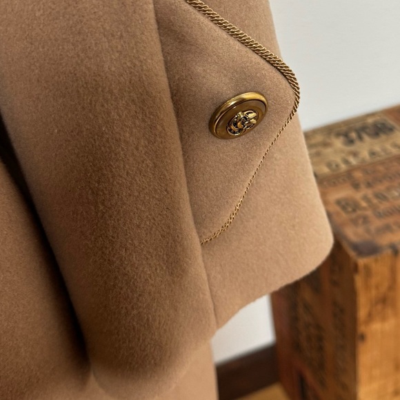 NWT Women's Dennis Basso Tan Button-Up
Wool, Cashmere Blend Coat. - Picture 10 of 13